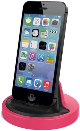 RND Apple Certified Lightning to USB dock for the iPhone (6 / 6 Plus / 6S/ 6S Plus/ 5 / 5S / 5C) or iPod Touch Data Sync and Charge 8-Pin Dock. Compatible with some phone cases. (Black and Pink)