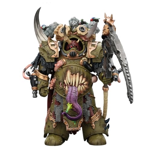 Image of JOYTOY Warhammer 40,000 1 /18 Action Figure Death Guard Deathshroud Terminator Champion with Manreaper and Plaguespurter Gauntlets Collection Model Birthday Gifts