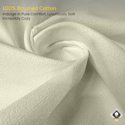 Cotton Comfort Bedding 100% Brushed Cotton Flannelette Fitted Sheet Small Double, Soft Warm Deep Fit Bed Sheet - Image 4