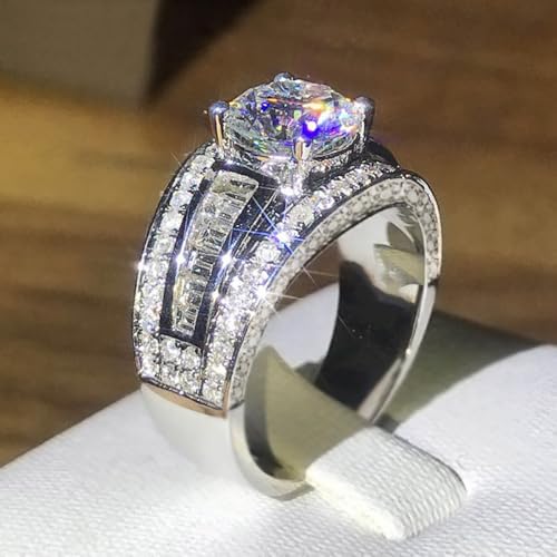 Fashion Modern Cubic Zirconia Wedding Band Luxury Rings for Women Engagement Jewelry