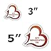 in My Triskaidekaphilia Era Vinyl Sticker – Orange Glitter Heart Decal – Lucky 13 Waterproof Scratch-Resistant UV Vinyl – 3” or 5” Sizes – Made in USA (5 INCH)