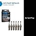 TRQ Iridium Spark Plugs Engine Tune Up Ignition Kit 6 Piece Set