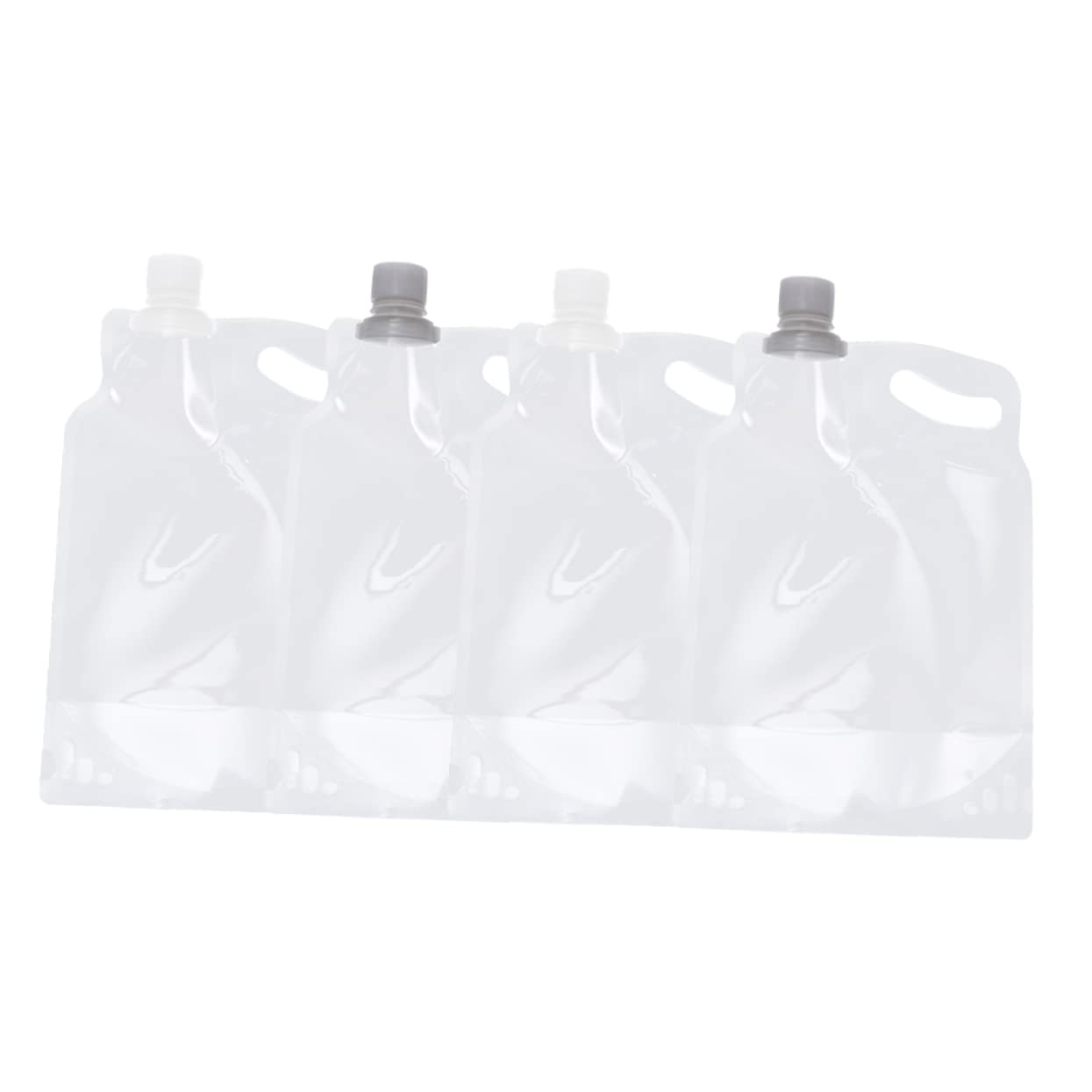 Abaodam 4Pcs Folding Water Bags Large Capacity No Leak Water Holders for Outdoor Activities Camping Hiking Climbing Convenient for Travel Supplies Random Color