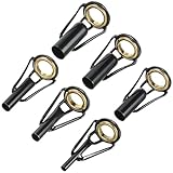 FUVBNQGT 6 Stück Rutenspitzen Reparatur Set 2-6mm - Rutenspitze Ersatz Rutenringe Angelrute Spitze Reparatur, Angelrute Reparatur ZubehöR, Edelstahl Pfahl Ring Leitfaden Ersatz