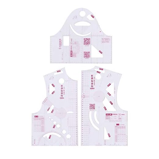 Genérico Regla de Curva Francesa Transparente 1:3, creación de Patrones artesanales a Medida, Plantilla de Dibujo de Prendas