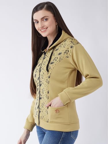 Image of Pivl Women's Fleece Blend Winter hooded Jacket.