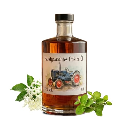 BÖSER KATER Traktor Öl | Hauseigener handgemachter Kräuterlikör | Familienrezept aus 40 Jahren Erfahrung | Perfekte Geschenkidee für Traktor-Liebhaber 0 5 l 52% Vol.