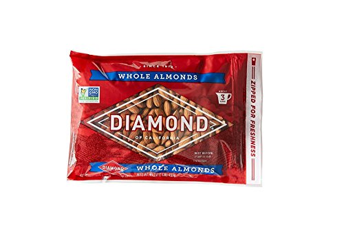 Diamond Of California, Whole Almonds, Non Gmo, No Added Salt, 16 Oz. #TOP16