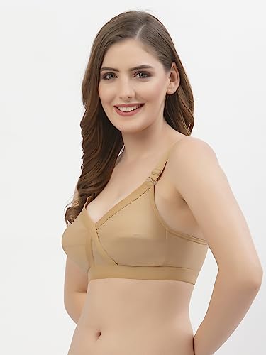 Image of Floret Women's Pure Cotton-Fabric Non Padded & Non-Wired Cut & Sew /Full Coverage Bra