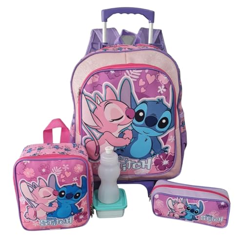 Kit Mochila Escolar Rosa Filme Rodinhas Tam G Meninas