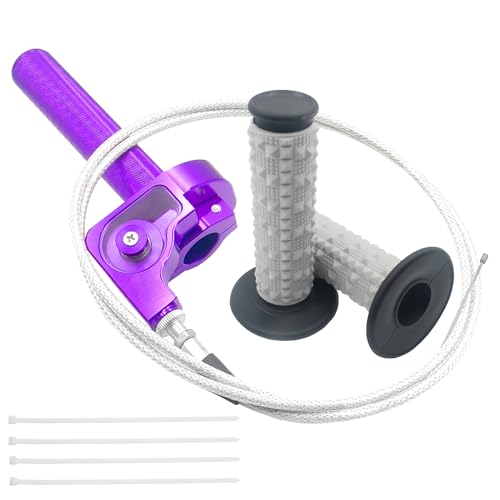 Image of Motorcycle Throttle Assembly,7 /8 inch Quick Twist Throttle Grips with Throttle Cable Aluminum Alloy Universal for CRF KLX SSR TTR 110 125 150 250cc Dirt Pit Bike ATV Mini Bike