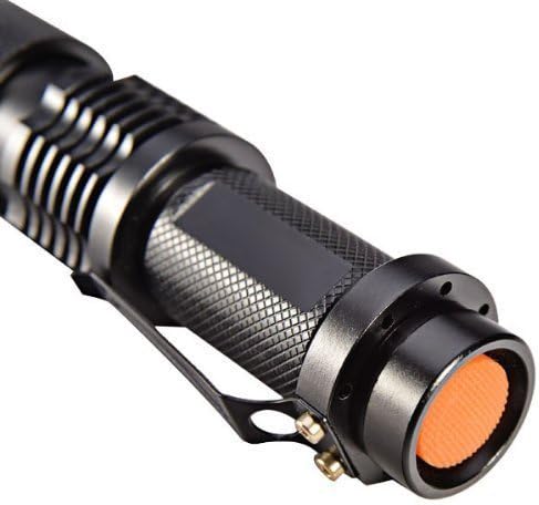 BESTSUN Tactical Flashlight Portable Zoomable Super Bright LED 2500 Lumens Mini Flashlight Powerful High Lumen Handheld Focus Adjustable Lamp Torch (Flashlight only, No Battery)