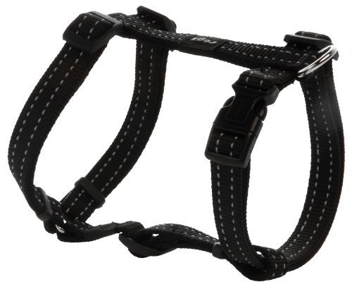 Reflective Adjustable Dog H Harness For Small To Medium Dogs; Matching Collar And Leash Available, Black #TOP12