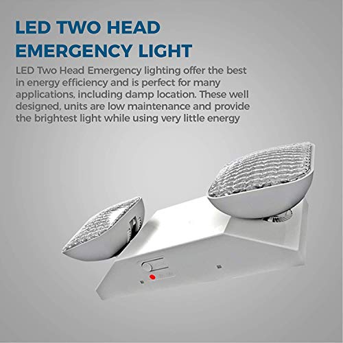 Ciata 6 Pack Black Led Emergency Lights with Battery Backup, for Home Power Failure, Hardwired with Adjustable Heads, Backup Battery, Emergency Lights for Business, Indoor Emergency Lights by Ciata - Image 5