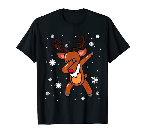 Dabbing Renne Noël Neige Noël Enfants Garçons Filles Cadeau T-Shirt Cover