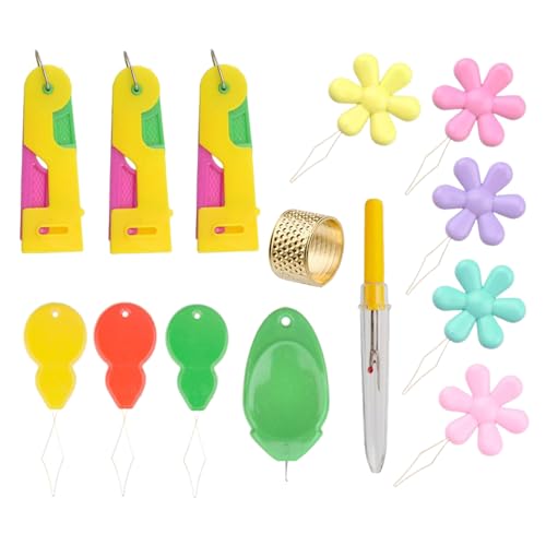 Hogvinnatil Enhebrador de agujas para máquina de coser, práctico enhebrador de agujas para coser, herramienta de enhebrado portátil para bordado, acolchado y proyectos de bricolaje