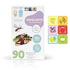 NINA & NINO Repelente Infantil Baby Kids Adesivo Repelente Para Bebe Icaridina de Citronela 90 Unidades