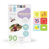 NINA & NINO Repelente Infantil Baby Kids Adesivo Repelente Para Bebe Icaridina de Citronela 90 Unidades
