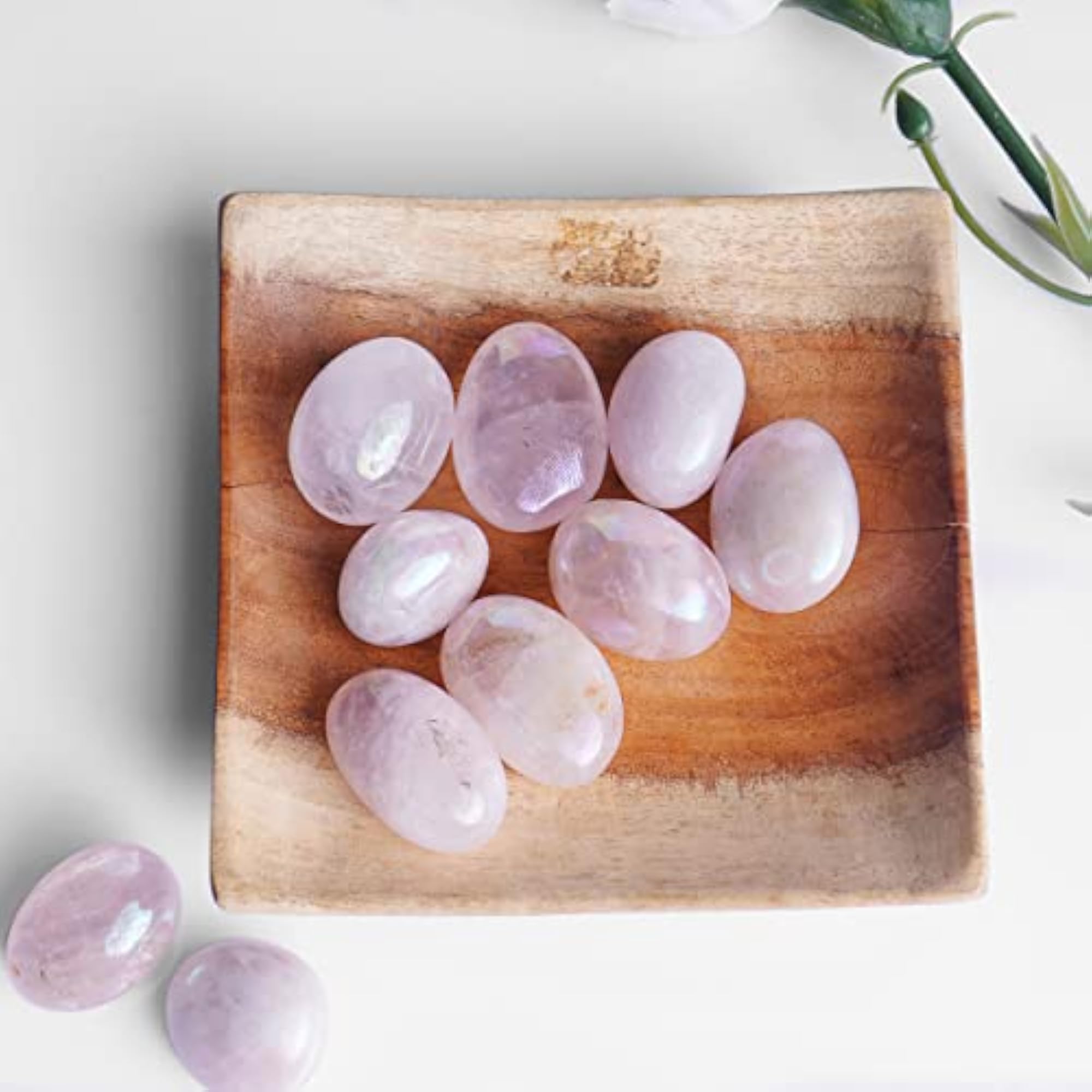 Rose Aura Quartz Tumble Stone Pebble for Healing