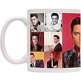 Pyramid America - Elvis Presley - Portrait Composite 11 oz. Mug - Unique Ceramic Cup for Coffee, Cocoa & Tea Drinkers - Chip Resistant & Printed Both Sides