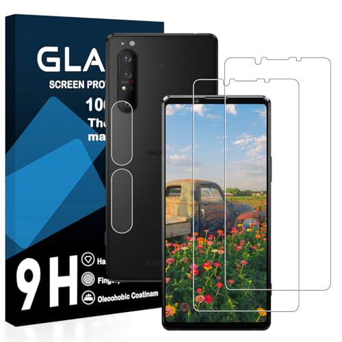 【2枚液晶フィルム+2枚レンズフィルム】 Xperia 1 II ガラスフィルム 国産旭硝子AGC素材 SO-51A SOG01 保護フィルム【 硬度9H 国産旭硝子AGC素材 気泡ゼロ 飛散防止 指紋防止 高感度 衝撃吸収 ラウンドエッジ加工 】JCJC