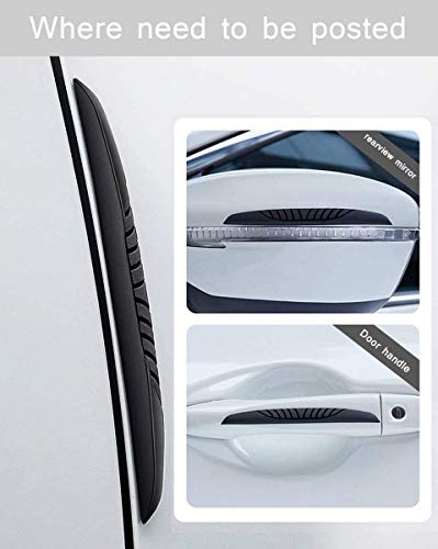 Hochwertiger Türkantenschutz Autotür Kantenschutz Auto Schwarz Gummi Türkantenschoner Aufkleber für Autotüre 6 Pcs (Schwarz)