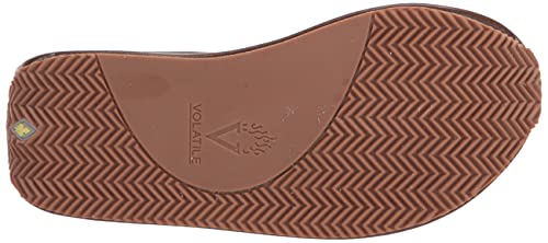 Volatile Women's Flip Flop Sandal Wedge, Tan Leopard, 9 #TOP3