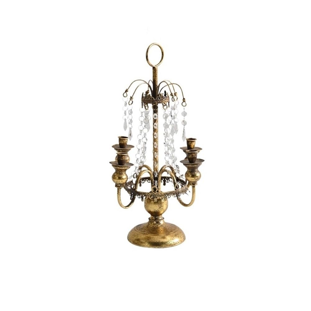 Candle Holder Country Romantic Iron Crystal Candlestick Ornaments Home Fashion Candle Holder Decoration