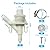 385311641 RV Toilet Water Valve Kit Replacement for Dometic 300 301 310 320 and Sealand Toilets,RV Toilet Replacement Parts for Dometic Water Valve Kit,Includes Hose Clamp and Fasteners