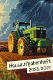 Hausaufgabenheft 2026/2027: Traktor Schülerkalender 2026/2027 für Jungs| Hausaufgaben Planer Trekker für das ganze Schuljahr | zum Eintragen von ... | Mit Stundenplan | ca. DIN A 5, 130 Seiten