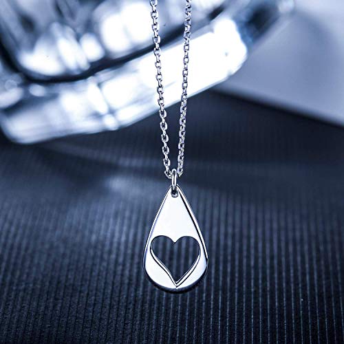 Mother Daughter Jewelry Sets for Two, Cutout Heart Necklaces, 2 Sterling Silver Necklaces3