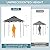 SUNJOY 5 x 8 ft. Grill Gazebo Pop Up Double Tiered Outdoor Gazebo Standing-Height Canopy with Magnetic LED Light, Adjustable Ceiling Height, for BBQ,Picnics, Outdoor Events, Gray