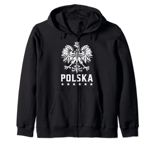Polska Eagle Polish Home Zip Hoodie