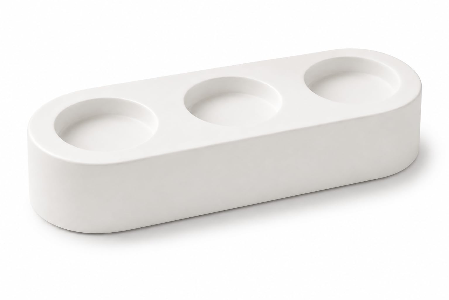FARAMIR STORE Handcrafted Stone Tealight Candle Holder 3 Slots in One Piece
