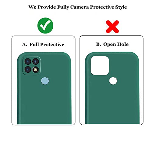 Image of A rtistque Liquid TPU Silicone Matte Shockproof Flexible with Camera Protection Soft Back Cover Case for Oppo A15 / Oppo A15s - Green
