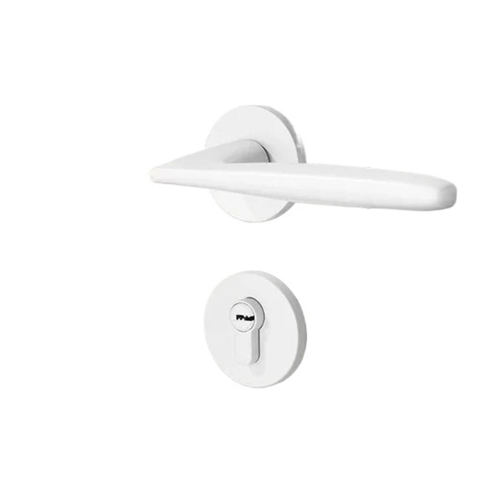 1 zestaw bezgłośnych zamków do drzwi ze stopu aluminium, do użytku w pomieszczeniach, biały, z kluczem (40 x 40 x 20 mm)