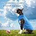 Hundejacke Hundewinterweste Leichtes Rundhals-Winter-Sweatshirt Weicher, Dicker Hundemantel mit D-Ring-Leine für kleine und mittelgroße Hunde zum Gassi gehen, Wandern, Reisen, Blau, XL