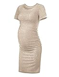 ♥Maternity Dress Design♥: Sparkly maternity dress, Knee length, stretchy fit, soft knit lining provide a smooth wear feeling. Glitter bodycon dress, show a more perfect curve bodyline. ♥Occasion♥: Suitable for maternity photoshoot, halloween dresses,...