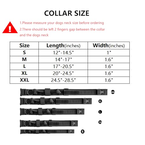 Xqpetlihai Z02-BROWN-L Tactical Dog Collar Military Dog Collar Adjustable Nylon Dog Collar Heavy Duty Metal Buckle thumb #1