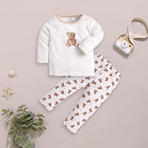 Image of BABY GO 0-6M /6-12M /12-18M /18-24M Full Sleeves 100% Soft Cotton Clothing Set /Newborn Baby Dress for Baby Boys, Beige, 18 Months-24 Months
