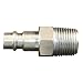 Milton S-762-1 3/8" MNPT V Style High Flow Steel Plug - Pack of 2