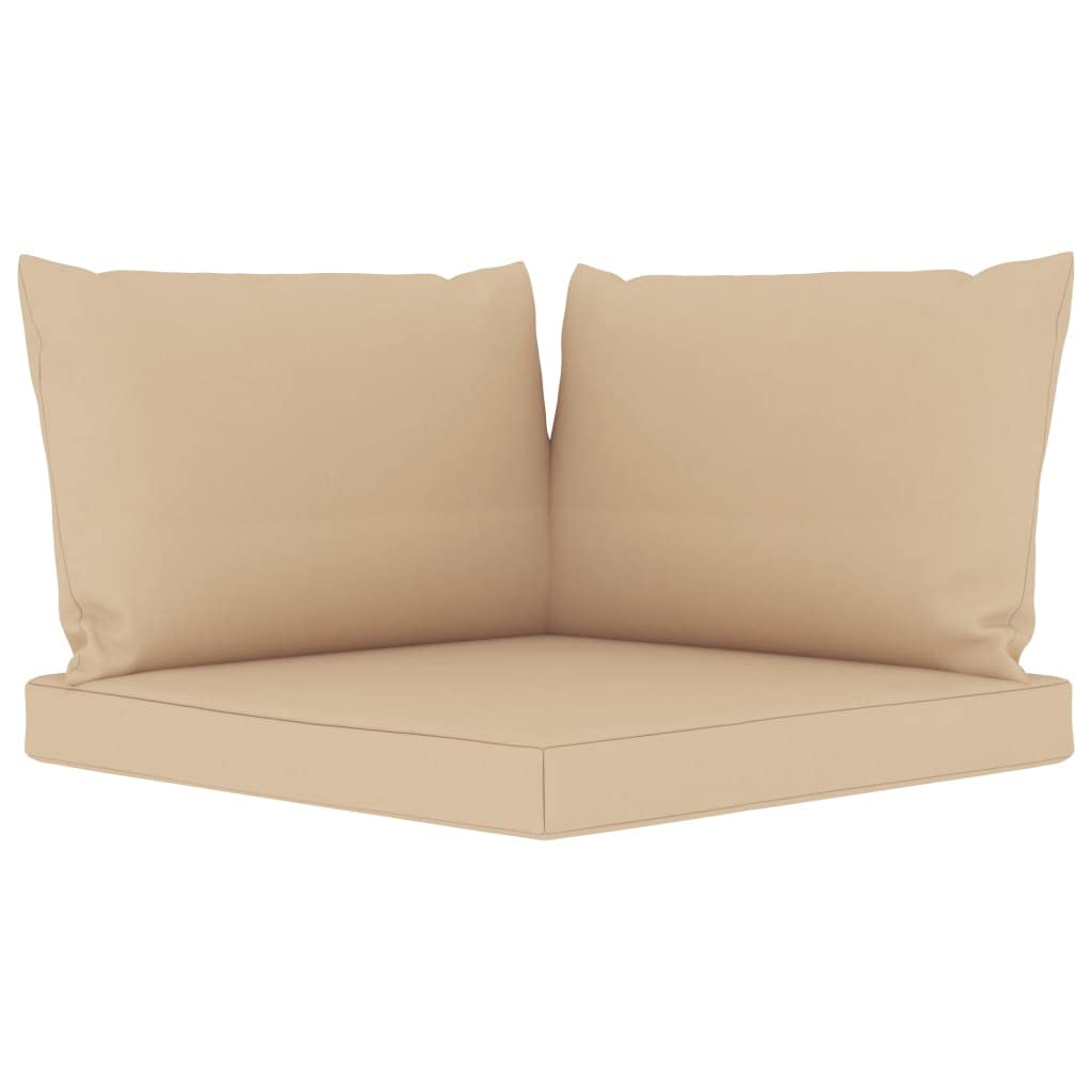 vidaXL Cuscini per Pallet 3 pz Beige in Tessuto Oxford