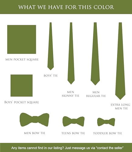Image of Boy's Solid Tie with Pocket Square Set, Regular Necktie for Children and Kids, Self-Tied