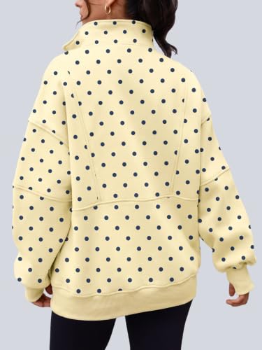 Image of AUTOMET Women's Quarter Zip Oversized Sweatshirt Fleece Mock Neck Pullover