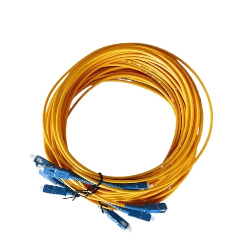 Rallonge FTTR SC/UPC fibre optique d'intérieur Simplex 9/125μm | Lot de 10 câbles blancs de 200cm