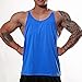 Manstore Men's Gym Stringer Tank Top Bodybuilding Athletic Workout Muscle Fitness Vest Dark Blue L