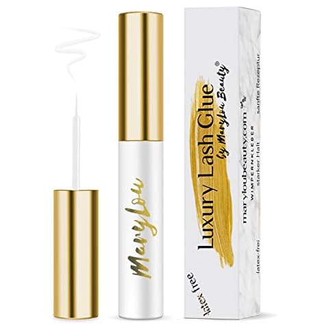 MaryLou Beauty Luxury Eyelash Glue | Wimpernkleber für künstliche Wimpern weiß, transparent trocknend | latexfrei, sanfte Rezeptur Cover