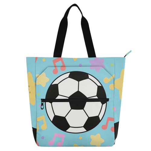 Bolsa de actividades para niños con estampado de fútbol ideal para llevar carpetas