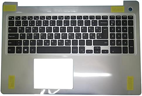 Upper Case for DELL for Inspiron 15 5570 5575 0MR2KH MR2KH 07TVN0 7TVN0 Without Backlit Slovenian SL Keyboard Silver Laptop Palmrest