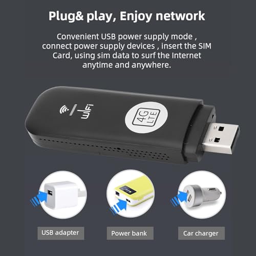 Image of Sanpyl 4G USB WiFi Router, Pocket Mobile Hotspot Portable WiFi Device with SIM Card Slot, for Laptop Phone Tablet, Up to 10 Users